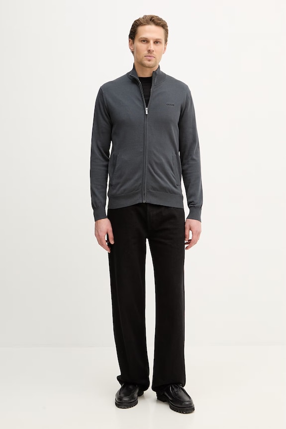 Guess cardigan din bumbac M6RR18.Z4451 gri SS26
