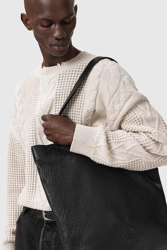 Светр із додаванням вовни AllSaints бежевий M031KD