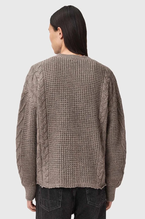 AllSaints pulover din amestec de lână M031KD bej SS26