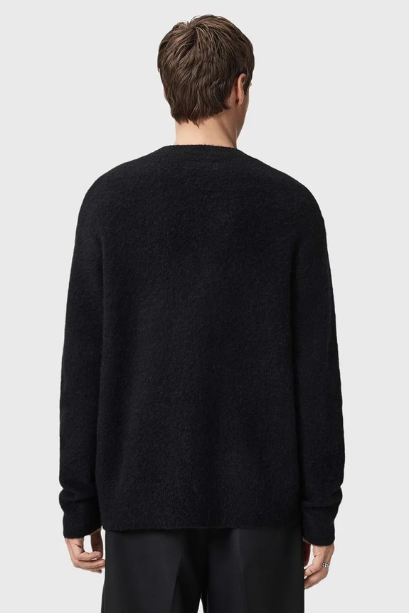 Πουλόβερ με προσθήκη αλπακά AllSaints M026KE μαύρο SS26