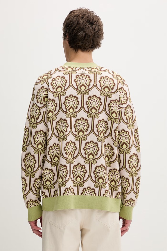 Îmbrăcăminte Drôle de Monsieur cardigan din bumbac Cardigan Tapisserie Florale J.CA175.CO147.LPI verde