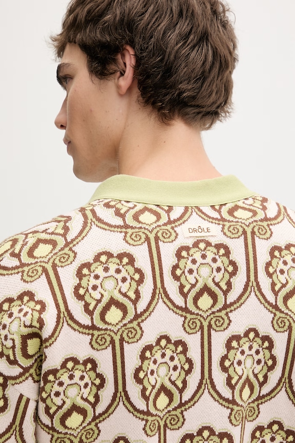 Drôle de Monsieur cardigan din bumbac Cardigan Tapisserie Florale J.CA175.CO147.LPI verde
