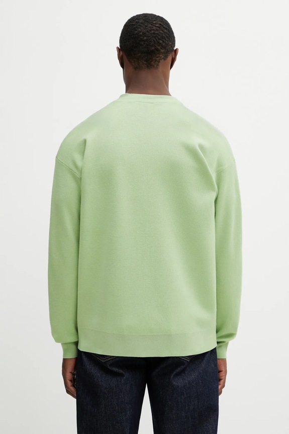 Clothing Drôle de Monsieur woolen cardigan Slogan Rose J.CA166.WO007.OL green