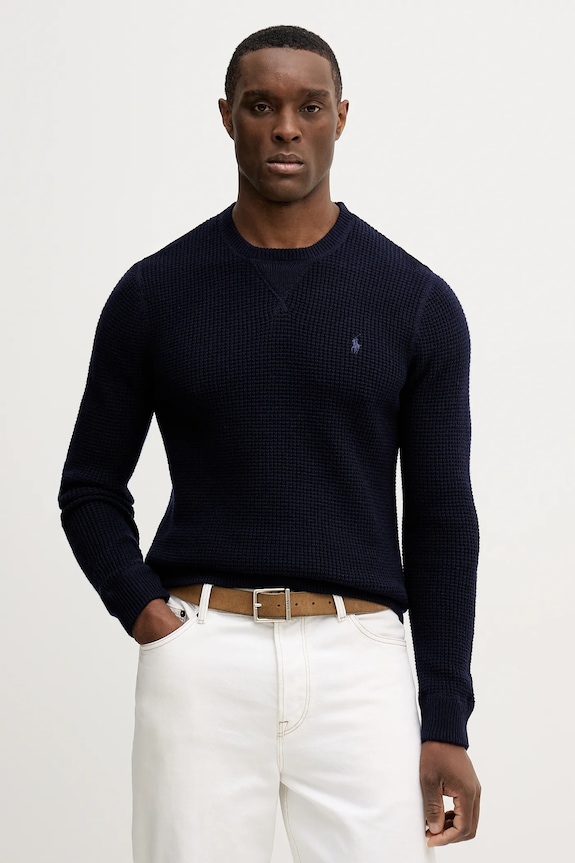 Polo Ralph Lauren wool blend sweater medium thickness navy 710P04307