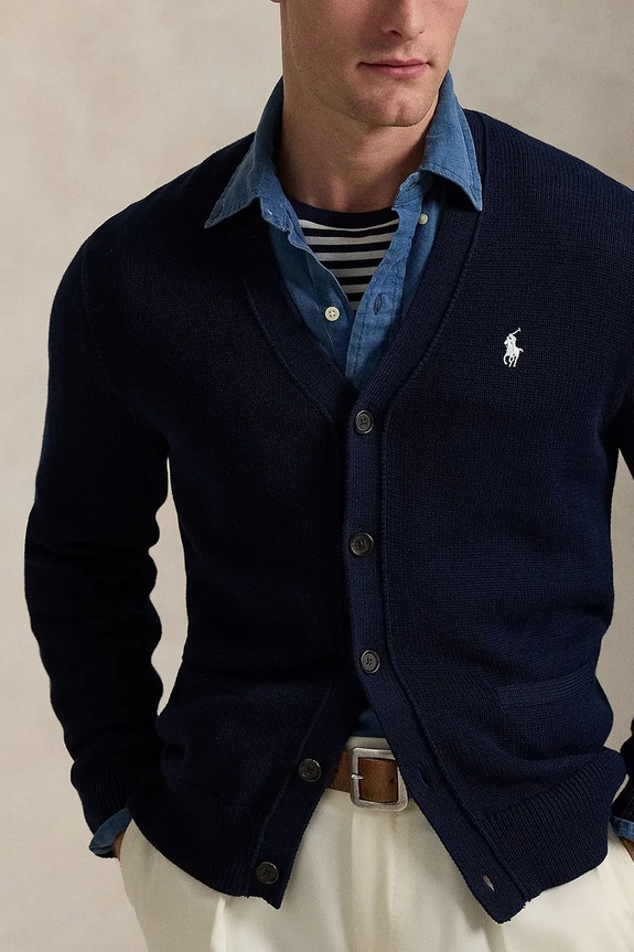 Polo Ralph Lauren cotton cardigan navy 710961170