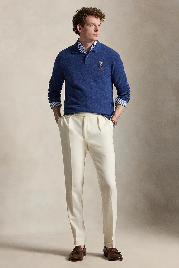 Odzież Polo Ralph Lauren sweter kaszmirowy 710P04281 granatowy
