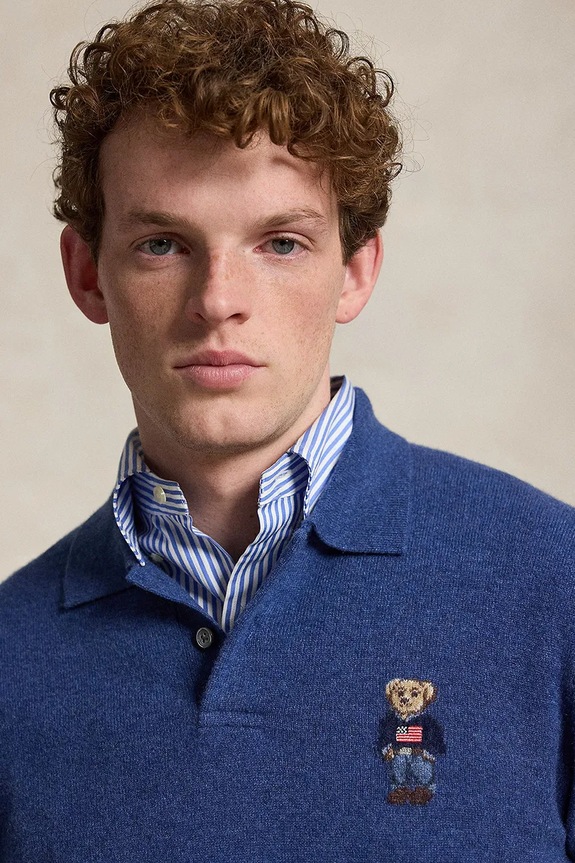 Polo Ralph Lauren sweter kaszmirowy granatowy 710P04281