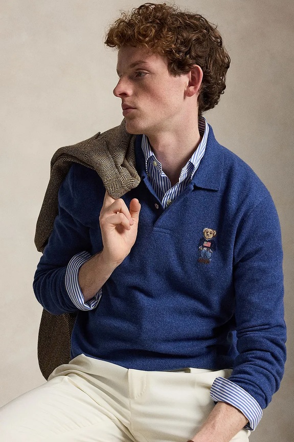 Polo Ralph Lauren sweter kaszmirowy 710P04281 granatowy