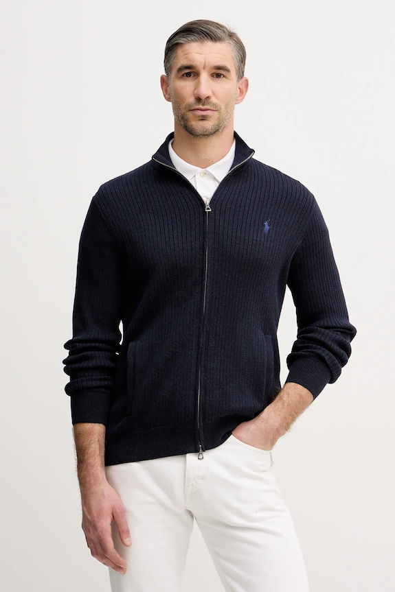 Polo Ralph Lauren cardigan din bumbac uni bleumarin 710P04444