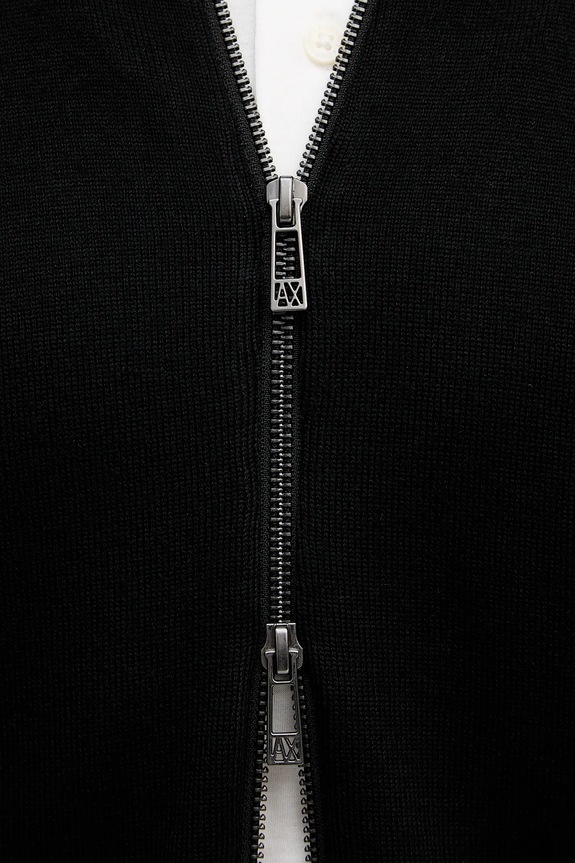 Armani Exchange cardigan din amestec de lână XM001975.AF10348 negru