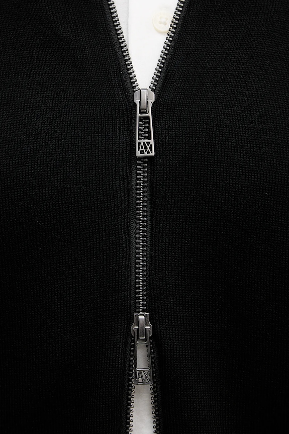 Armani Exchange cardigan din amestec de lână XM001975.AF10348 negru