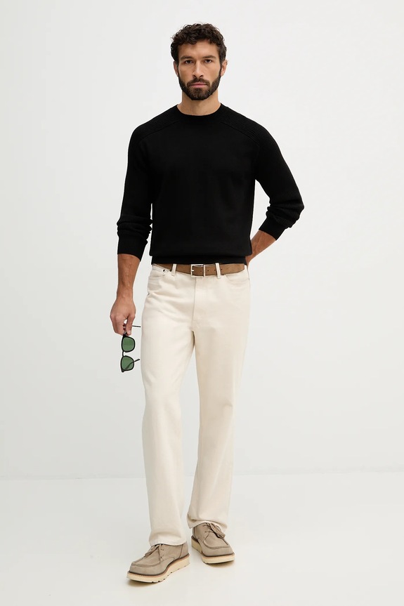 Armani Exchange sweter z dodatkiem wełny XM002825.AF10348 czarny SS26