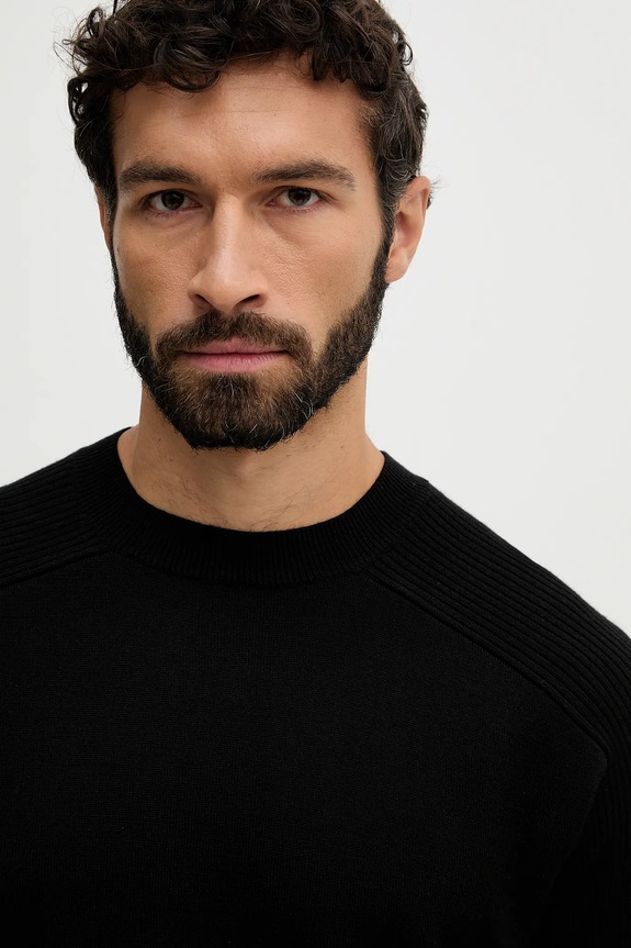 Armani Exchange sweter z dodatkiem wełny czarny XM002825.AF10348