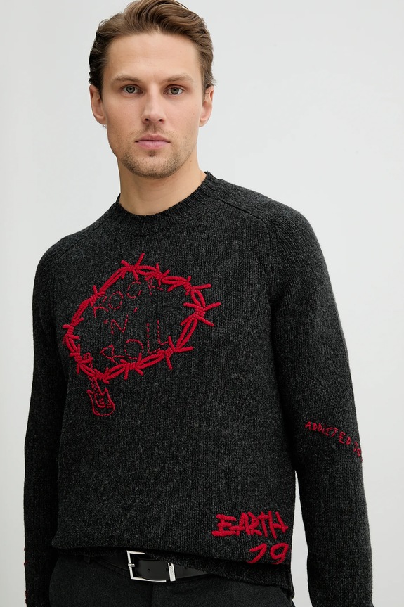 Vlnený sveter ZADIG&VOLTAIRE sivá KMSW01810
