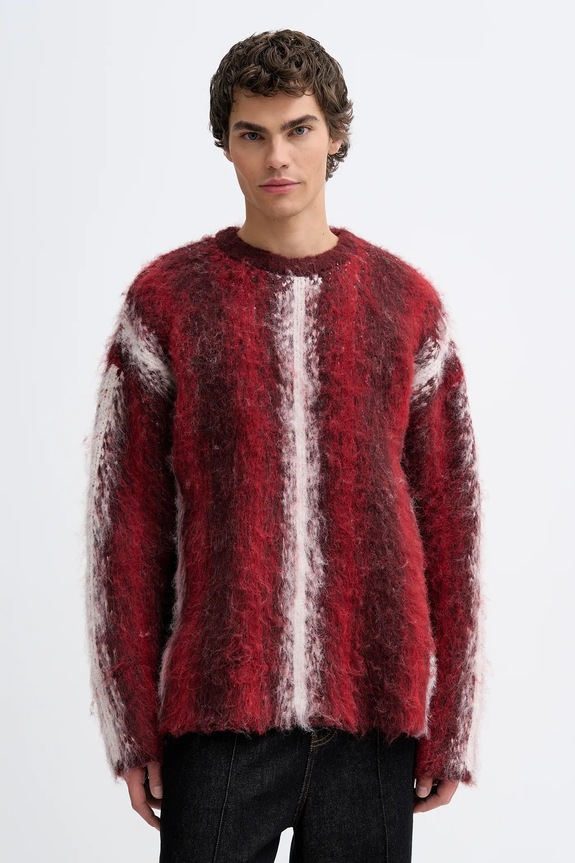 The Ragged Priest maglione a maglia pesante rosso RPAW252017KW