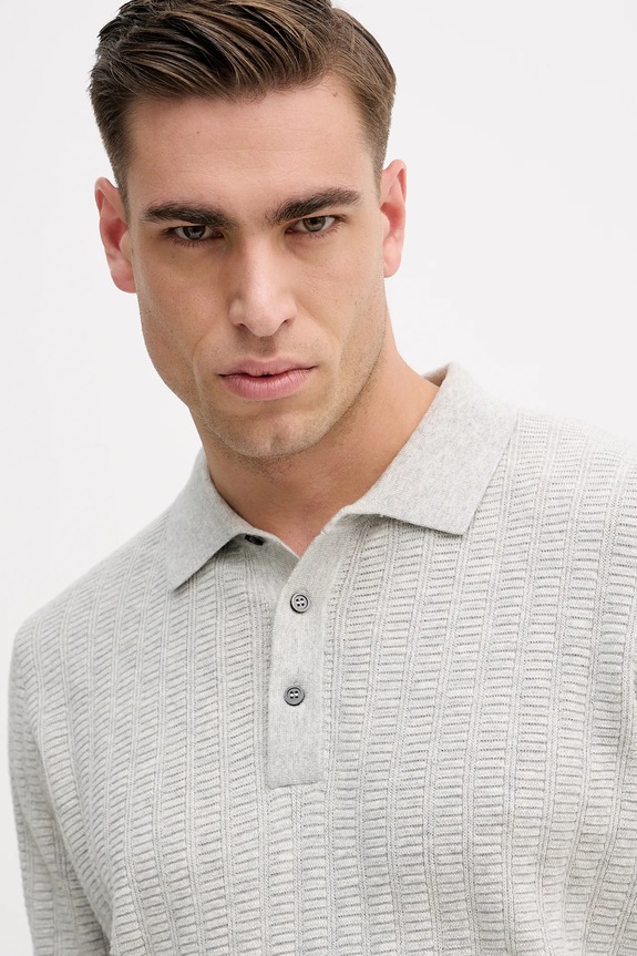 Barbour pulover din amestec de lână Smeaton gri MKN1704
