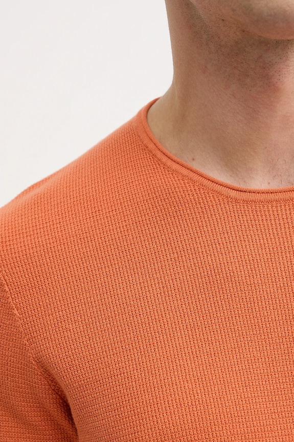 Joop! sweter bawełniany 30100056 pomarańczowy