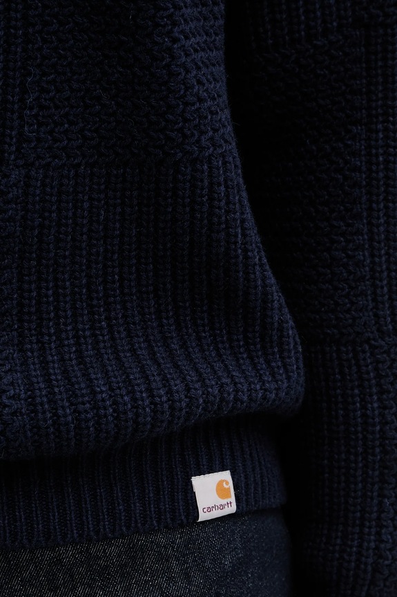 Светр із додаванням вовни Carhartt WIP Bishop Sweater темно-синій I035591.1CXX