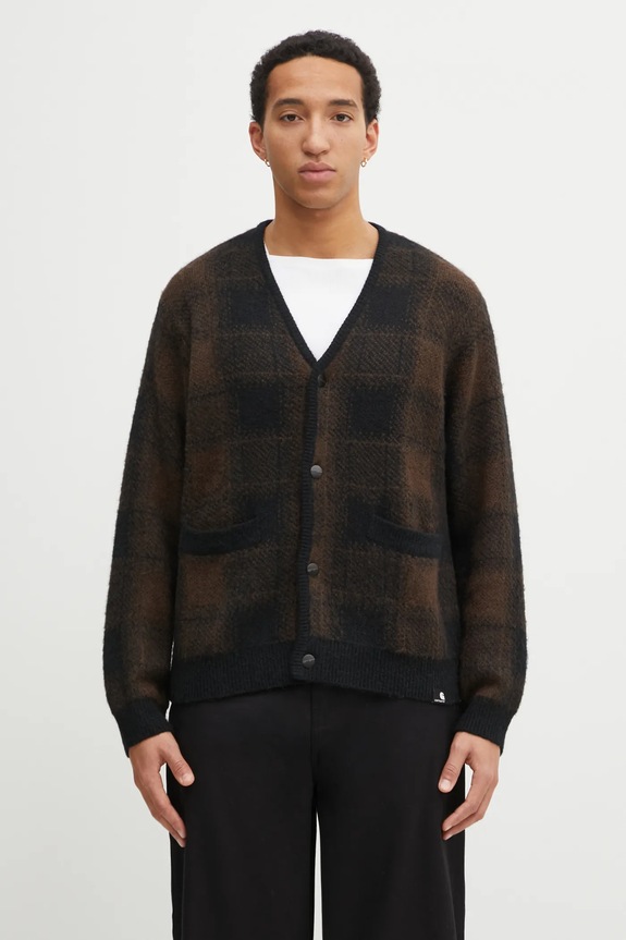 Кардиган с добавлением шерсти Carhartt WIP Everson Cardigan тонкий чёрный I035978.3PHXX