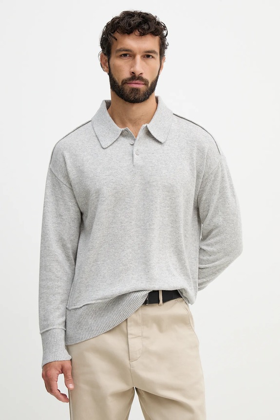 Vlnený sveter Michael Kors melanž sivá CR660J5JWU
