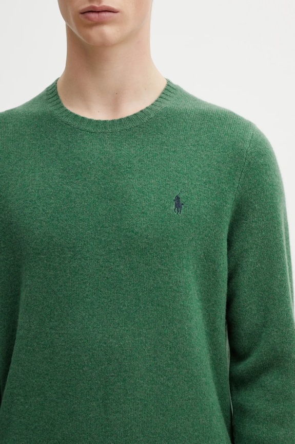 Μάλλινο πουλόβερ Polo Ralph Lauren 2/15 WOOL/CASH RWS πράσινο 710878292502