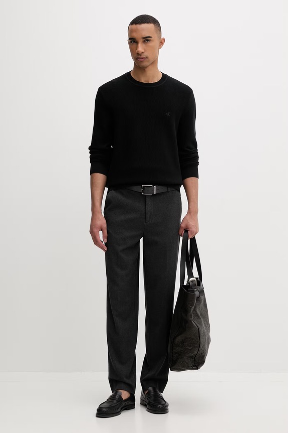 Calvin Klein férfi pamut pulóver LV04LF304G fekete SS26