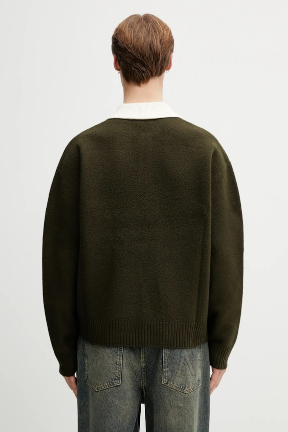 Odjeća Vuneni pulover Axel Arigato Sonny Polo Sweater A3721001 zelena
