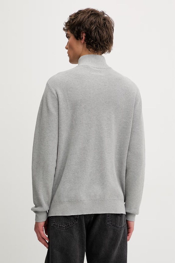 Ρούχα Βαμβακερό πουλόβερ Levi's LIGHTWEIGHT HM QUARTER ZIP 0058U γκρί