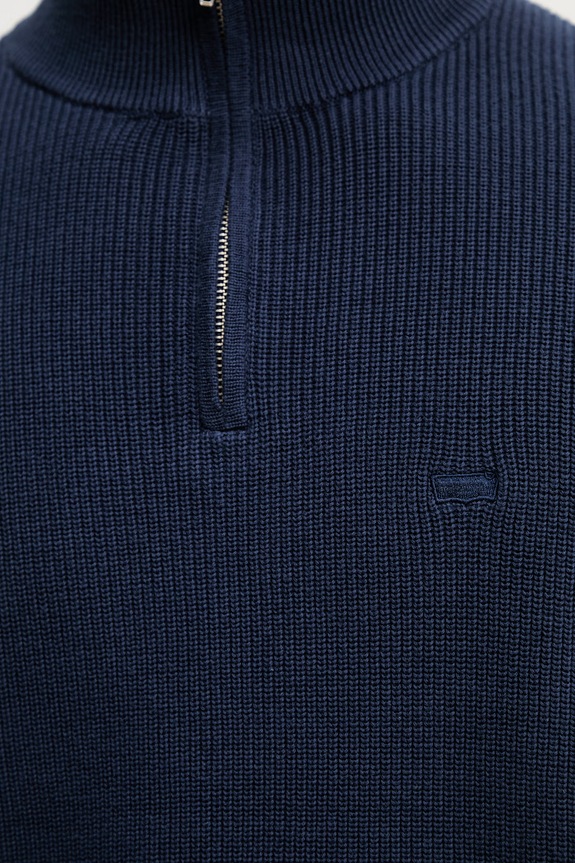 Levi's pulover de bumbac LIGHTWEIGHT HM QUARTER ZIP 0058U albastru