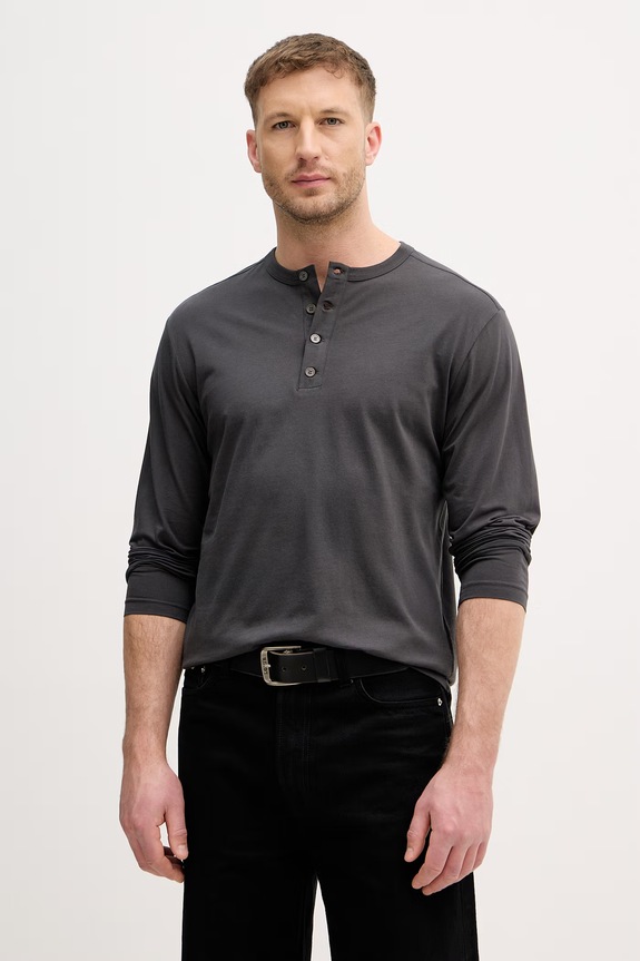 Sisley polo pentru bărbați, din bumbac gri 3XDTS1053