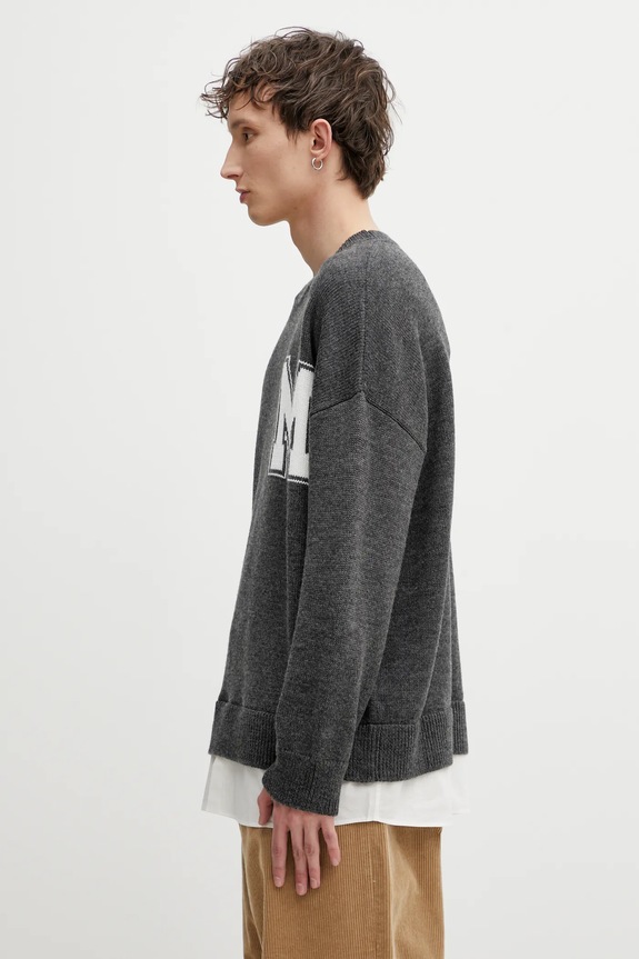 Свитер с добавлением шерсти MM6 Maison Margiela SH0HL0039.M13206.855M серый SS26
