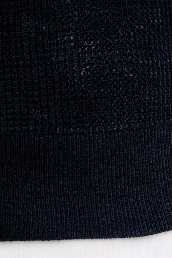 United Colors of Benetton πουλόβερ ανδρικό με πρόσμιξη λινού 1DC3U10BK σκούρο μπλε