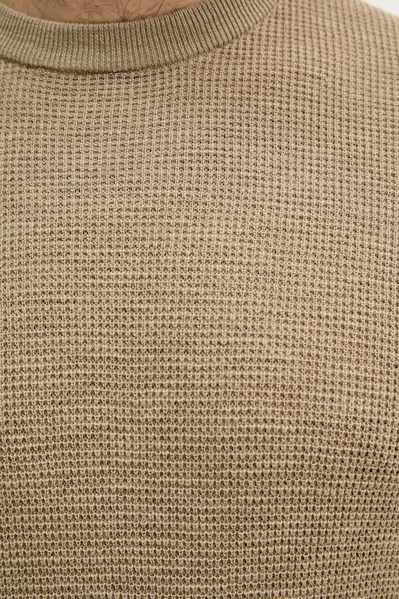 United Colors of Benetton sveter pánsky s prímesou ľanu 1DC3U10BK zelená