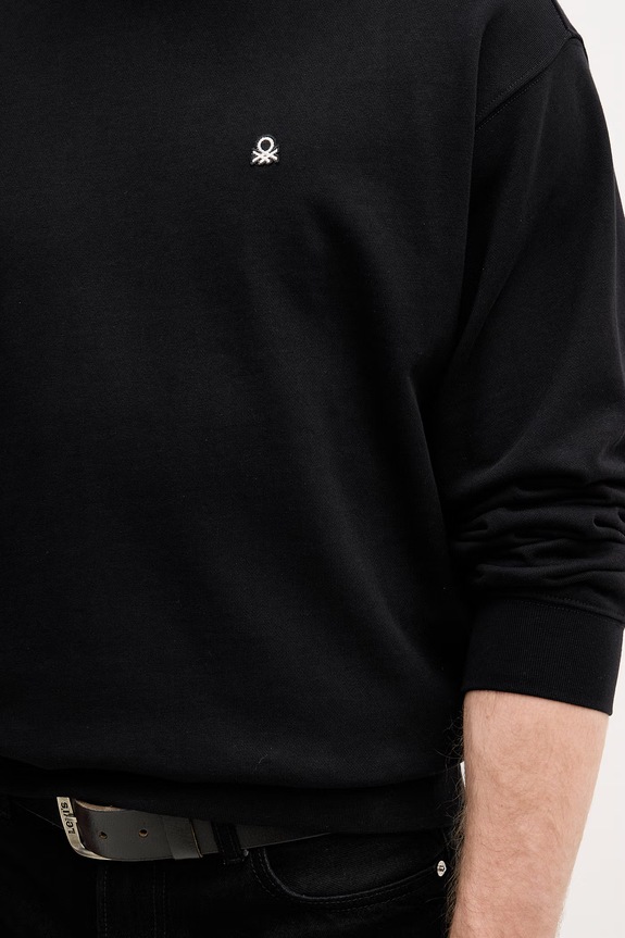 United Colors of Benetton bluza męska bawełniana 342ZU1093. czarny