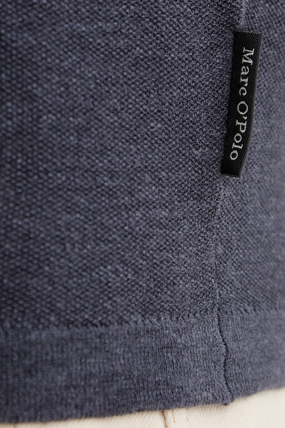 Marc O'Polo T-shirt męski z lnem 5000012734 granatowy