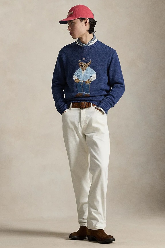 Oblečenie Polo Ralph Lauren sveter pánsky s vlnou 710A13002 modrá