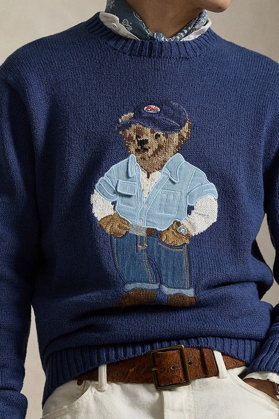 Polo Ralph Lauren sveter pánsky s vlnou modrá 710A13002