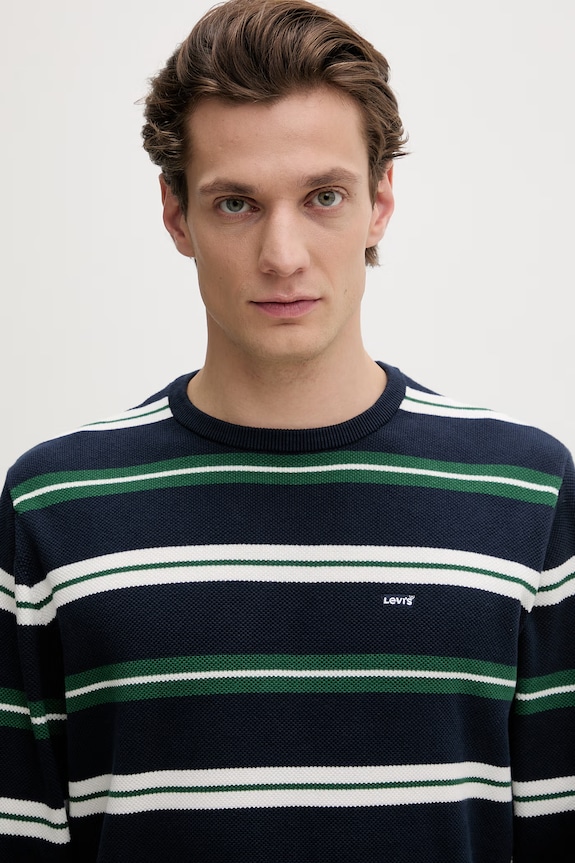 Levi's sweter męski bawełniany LIGHTWEIGHT HM granatowy A7207.0034