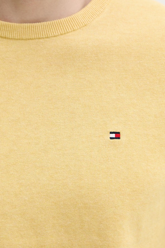 Tommy Hilfiger sweter męski bawełniany MW0MW39999. żółty