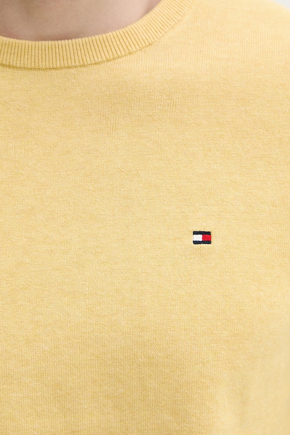 Tommy Hilfiger sweter męski bawełniany MW0MW39999. żółty