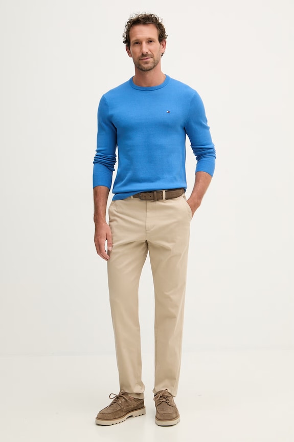 Tommy Hilfiger svetr pánský bavlněný MW0MW39999. modrá SS26