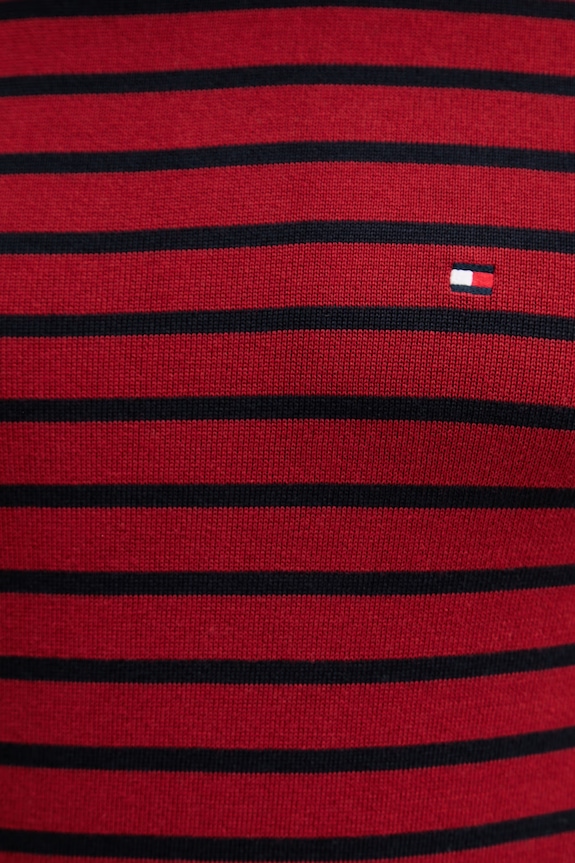 Tommy Hilfiger πουλόβερ ανδρικό βαμβακερό MW0MW39999. μπορντό