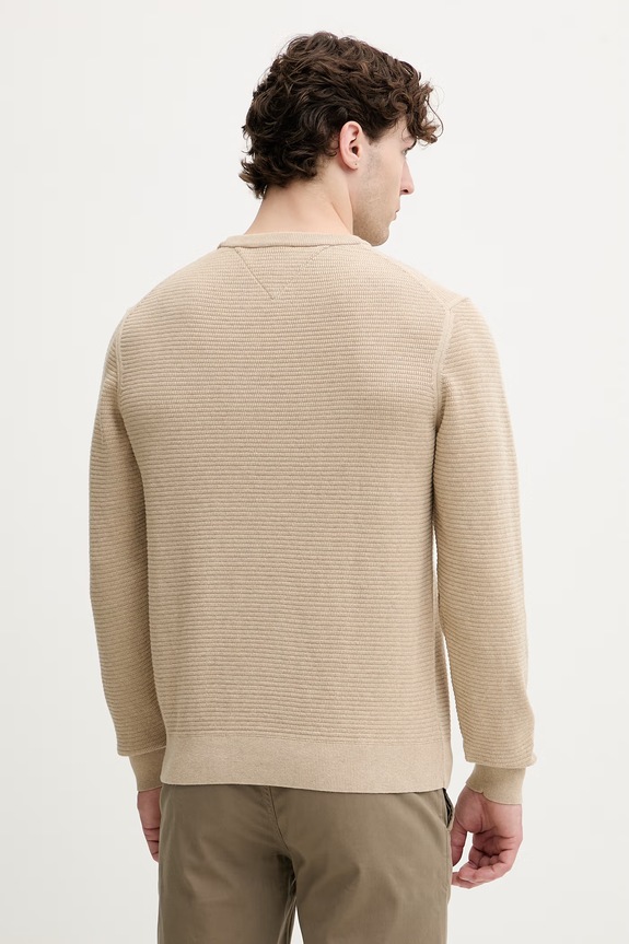 Odzież Tommy Hilfiger sweter męski bawełniany MW0MW42799 beżowy