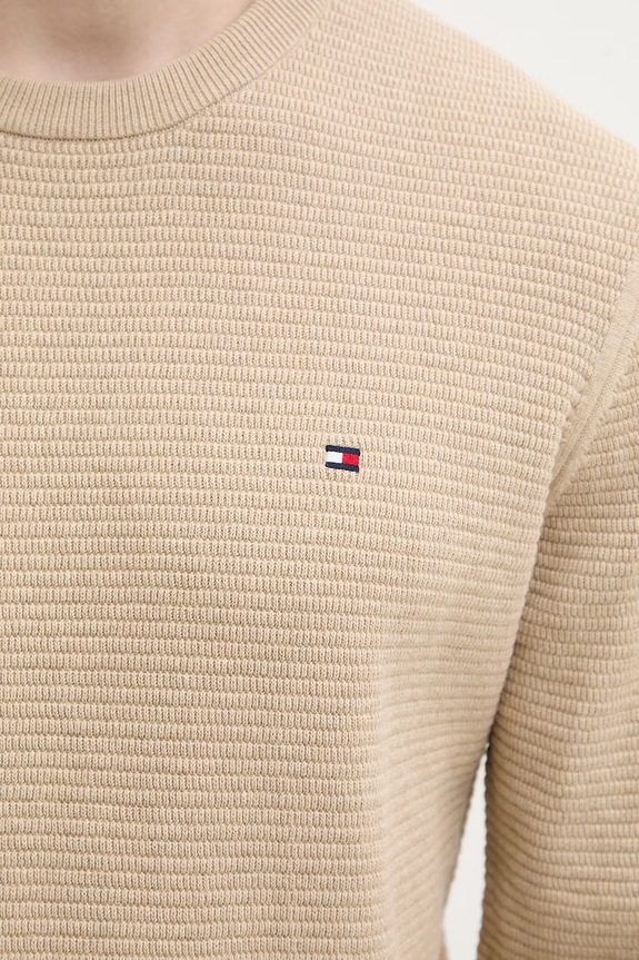 Tommy Hilfiger sweter męski bawełniany MW0MW42799 beżowy