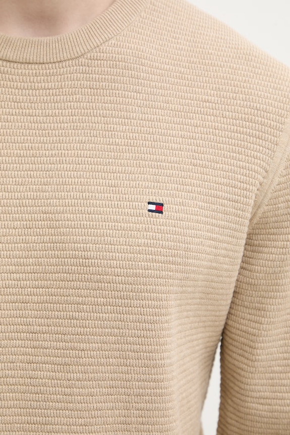 Tommy Hilfiger sweter męski bawełniany MW0MW42799 beżowy