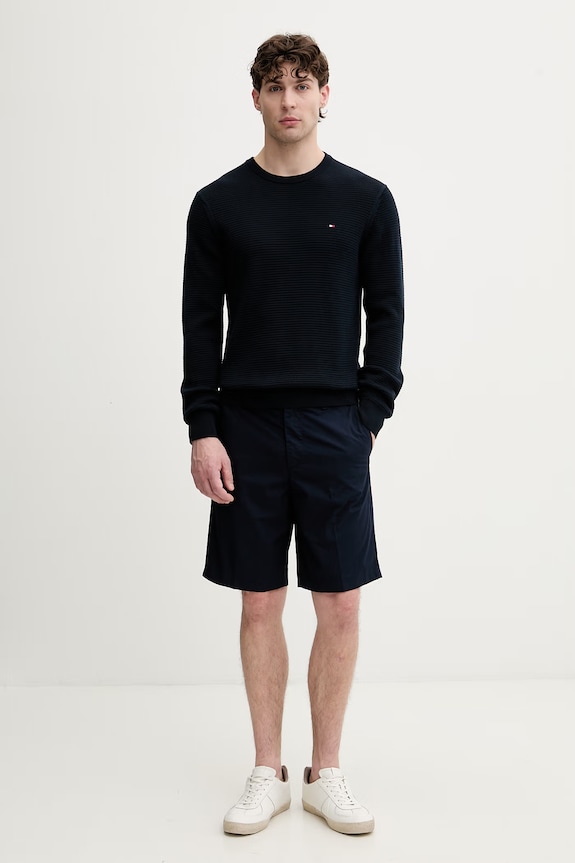 Tommy Hilfiger sweter męski bawełniany MW0MW42799 granatowy SS26