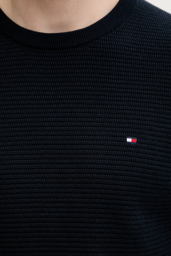 Tommy Hilfiger sweter męski bawełniany MW0MW42799 granatowy
