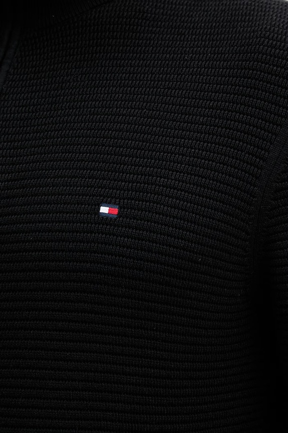 Tommy Hilfiger svetr pánský bavlněný MW0MW42916 černá