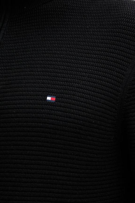 Tommy Hilfiger svetr pánský bavlněný MW0MW42916 černá