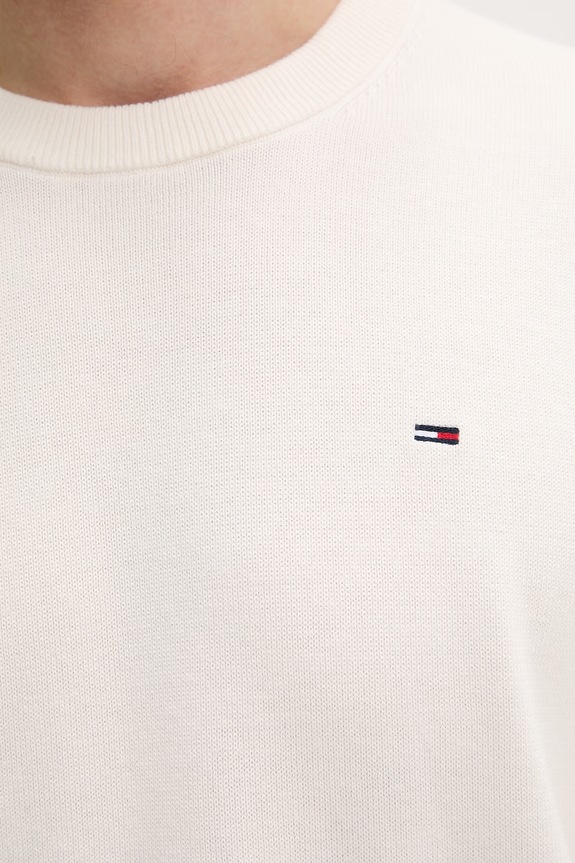 Tommy Jeans sweter męski bawełniany DM0DM22853 beżowy